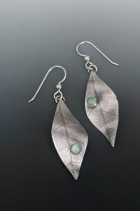 Leaf-earrings-with-Chrysoprase-by-Marj-Moses-1-scaled