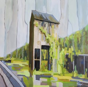 abstract painting of Thurmond West Virginia